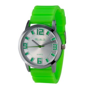 WeiYaQi 891 Fashion polshorloge met Silicagel horloge Band (groen)