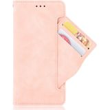 Voor LG K51 Wallet Style Skin Feel Kalf Patroon Lederen Case  met aparte kaart slot (Roze)