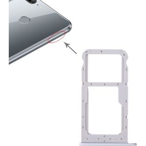 SIM-kaart lade + SIM-kaart lade/micro SD-kaart voor Huawei Honor 9 Lite (wit)