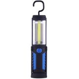 PR5W-1 5W COB + 1W F8 IP43 waterdicht wit licht LED zaklamp werk licht  400 LM multifunctionele USB opladen draagbare noodhoeslen werk Stand licht met magnetische & 360 graden draaibare Hook(Blue)