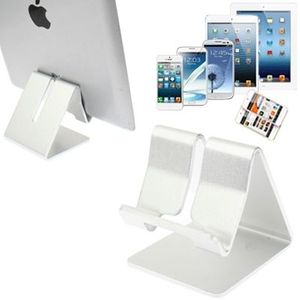 Aluminum Stand Desktop Holder  For iPad  iPhone  Galaxy  Huawei  Xiaomi  HTC  Sony  and other Mobile Phones or Tablets(Silver)