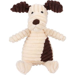 Huisdier hond speelgoed Fasade Molars vent training corduroy aap varken vocale pluche speelgoed (witte hond)