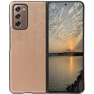 Voor Samsung Galaxy Z Fold2 5G Wood Texture PU-telefoonhoes