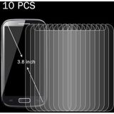 10 Stuks Universele Gehard glazen schermprotector 0.26mm 9H ultra 2.5D hardheid voor 3.8 inch mobiele telefoon