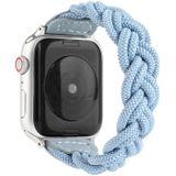 Elastic Woven Watchband Voor Apple Watch Series 6 & SE & 5 & 4 44mm / 3 & 2 & 1 42mm  Lengte:130mm(Sky Blue)