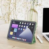 Dubbelzijdige Matte TPU-tablet lederen tas met 3-vouwbare houder en slaap / weks-functie voor iPad Mini 6 (Matcha Green)