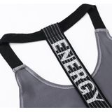 Sexy T-vormige Back Hollow Strap Quick Drying Loose Vest (Kleur: Grijs formaat:XL)