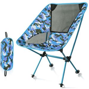 Outdoor camouflage draagbare vouwen Camping stoel licht vissen strandstoel luchtvaart aluminiumlegering rugleuning fauteuil