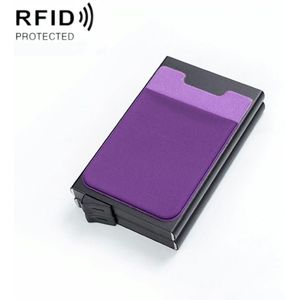 RFID aluminiumlegering anti-degaussing muntkaarthouder (zwart paars)