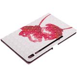 Voor Samsung Galaxy Tab S6 T860 3D Painted Pattern Horizontale Flip Lederen case met Holder & Card Slots & Wallet & Sleep / Wake-up Functie (Red Rose)