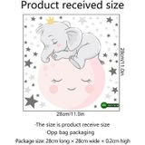 2 stks ZSZ1778 Lichtgevende Glimlachende Baby Olifant Muurstickers Achtergrond Muur Slaapkamer Stickers  Specificatie: 28x28cm