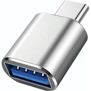 10 stks USB 3.0 Vrouw naar USB-C / Type-C Mannelijke OTG Adapte (Silver)