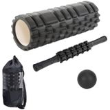 33cm 4 stks/set EVA Holle Schuim Roller Spier Ontspanning Roller Yoga Kolom Set Fitness Apparatuur (Zwart)