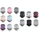 Multifunctionele vergrote kinderwagen voorruit borstvoeding handdoek babystoel cover (roze pioenroos)