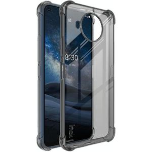 Voor Nokia 8.3 5G IMAK All-inclusive Shockproof Airbag TPU Case met Screen Protector (Transparant Zwart)