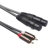 366120-15 2 RCA male naar 2 XLR 3 pin Female audio kabel  lengte: 1.5 m