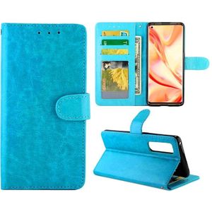 Voor OPPO Find X2 Pro Crazy Horse Texture Leather Horizontale Flip Beschermhoes met Houder & Card Slots & Wallet & Photo Frame (Baby Blue)