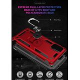 Voor Galaxy A51 Schokbestendige TPU + PC Beschermhoes met 360 Graden Roterende Houder (Rood)