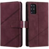 Voor Samsung Galaxy S20 + Skin Feel Business Horizontale Flip PU Lederen Case met Houder & Multi-Card Slots & Portemonnee & Lanyard & Photo Frame (Wine Red)