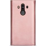 Voor Huawei Mate 10 Pro Skin Feel Zipper Horizontale Flip Lederen Case met Holder & Card Slots & Photo Frame & Lanyard & Long Rope (Rose Gold)