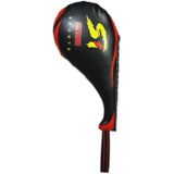 SUTENG PU Leather Boxing Double Leaf Target Chicken Leg Shape Trainer voor volwassenen (Zwart)