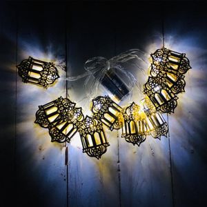 3m 20 LED's Eid Al-Fitr Festival Iron Art String Lights Ramadan LED Decoration Hanger (Wit Licht)
