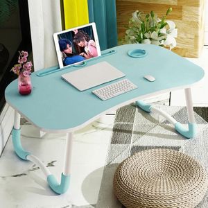 Opvouwbare non-slip laptop tafelstandaard met kaartsleuf & cupslot (Hemelsblauw)
