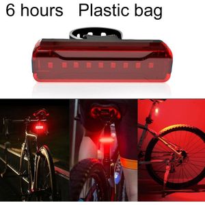 A02 fiets achterlicht fiets rijden motorfiets elektrische auto LED Mountain Bike USB opladen veiligheidswaarschuwing licht (6 uur  plastic zak)