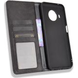 Voor Nokia X10 / x20 Magnetische gesp Retro Crazy Horse Textuur Horizontale Flip Leren Case met Houder & Card Slots & Fotolijst (Zwart)