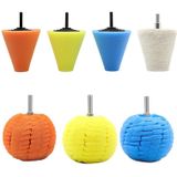 7 in 1 3 inch Car Polishing Disc Set Wheel Rim Polishing Waxing Sponge