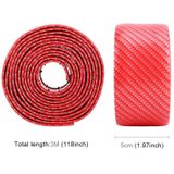 Universele auto deur Threshold decoratie strip decoratieve sticker  grootte: 5CM x 3M (rood)