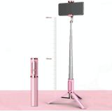 Y202 Bluetooth Selfie Stick met vloer statief staan mobiele telefoon selfie camera (roze)