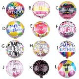 10 STUKS 18-inch ronde gelukkige verjaardag aluminium film ballonnen verjaardag partij scne decoratie ballonnen (F)