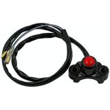 Motorfiets Modificatie Zelfsluitende Single Switch Koplamp Mistlamp Remlicht Noodverlichting (Rode knop)