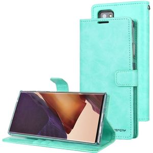 Voor Samsung Galaxy Note20 Ultra GOOSPERY BLUE MOON Crazy Horse Texture Horizontale Flip Lederen case met bracket & card slot & wallet (Mint Green)