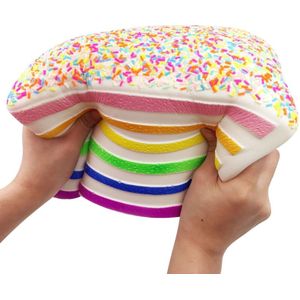 Jumbo Rainbow driehoek cake squeeze Toy Slow Rising stress Relif speelgoed voor kinderen