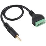 3 5 mm man tot 4 pin pluggable terminals soldeervrije connector solderless connection adapter kabel  lengte: 30cm