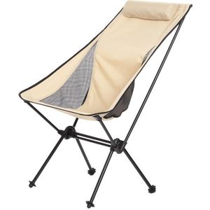 Outdoor Camping Aluminium Legering Draagbare Opvouwbare Strandstoel  Kleur: Zonder Pocket (Khaki)