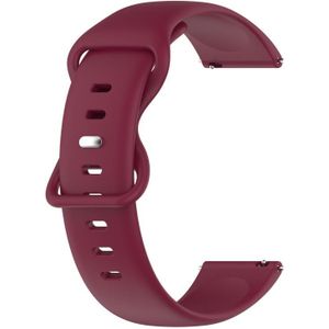 For Amazfit GTS 2E 20mm Solid Color Silicone Watch Band(Burgundy)