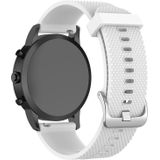 22mm Texture Siliconen Polsband Horloge Band voor Fossil Hybrid Smartwatch HR  Male Gen 4 Explorist HR  Male Sport (Wit)
