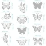 2 sets transparante raamstickers beschermen wilde vogels uit impactstickers (Butterfly A1A2)