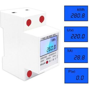 DDM15SD 5  Een enkelfasige multifunctionele railmeter met LCD-scherm met achtergrondverlichting