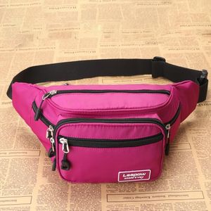 Y051 dames zomer crossbody heuptas grote capaciteit mobiele telefoon tas (roze rood)