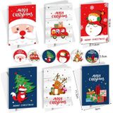 5 sets 6 vouwkaarten + 6 enveloppen + 6 stickers Kerstdagwenskaarten (MC8-93)