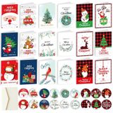 5 sets 6 vouwkaarten + 6 enveloppen + 6 stickers Kerstdagwenskaarten (MC8-93)