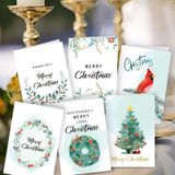 5 sets 6 vouwkaarten + 6 enveloppen + 6 stickers Kerstdagwenskaarten (MC8-93)