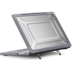 PC + TPU Honeycomb Laptop Beschermhoes voor MacBook Pro 16.2 Inch A2485 2021 (Star Gray)