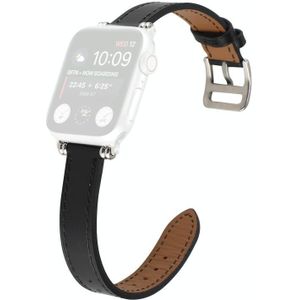 Single Circle 14mm with Beads Style Leather Replacement Strap Watchband For Apple Watch Series 6 & SE & 5 & 4 40mm / 3 & 2 & 1 38mm(Black)