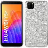 Voor Huawei Y5P Glitter Powder Shockproof TPU Beschermhoes (Zilver)