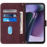 Voor Motorola Moto G Stylus 5G 2023 Crossbody 3D relif flip lederen telefoonhoes